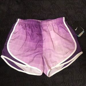 NWT Nike dri-fit running shorts. Sz Small. Purple💜 pattern